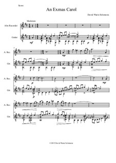 An Exmas Carol: For alto recorder and guitar by David W Solomons
