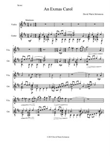 An Exmas Carol: For violin and guitar by David W Solomons