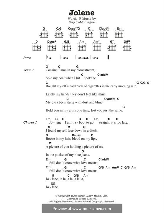 Jolene: Letras e Acordes by Ray LaMontagne
