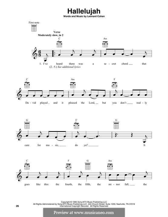 Vocal version: melodia by Leonard Cohen