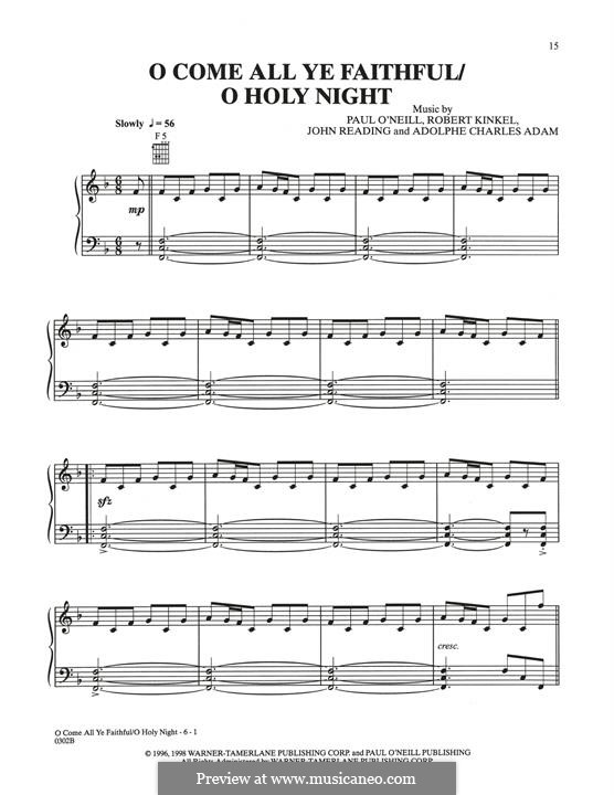O Come All Ye Faithful / O Holy Night (Trans-Siberian Orchestra): O Come All Ye Faithful / O Holy Night (Trans-Siberian Orchestra) by Adolphe Adam, John Reading, Paul O'Neill, Robert Kinkel