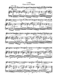 Grave in G Major: para flauta e piano by Jean Baptiste Loeillet de Gant