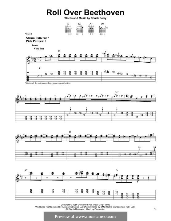 Roll Over Beethoven: Para guitarra com guia by Chuck Berry