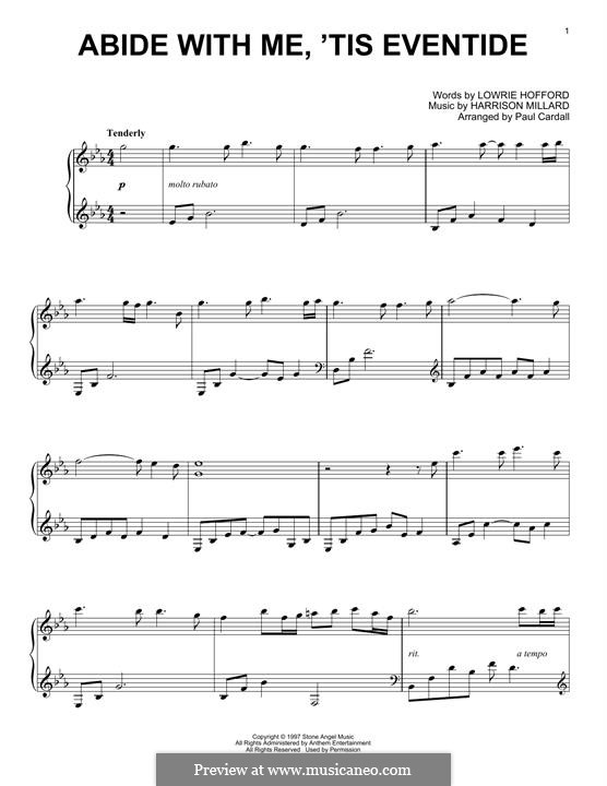 Abide With Me; 'Tis Eventide: Para Piano by Harrison Millard