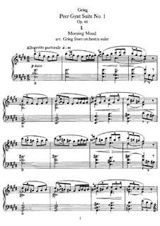 Suite No.1, Op.46: Para Piano by Edvard Grieg
