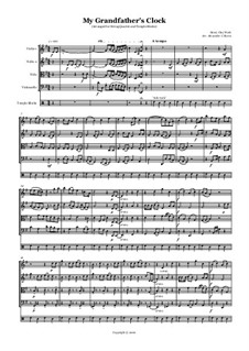 Grandfather's Clock: para quartetos de cordas by Henry Clay Work
