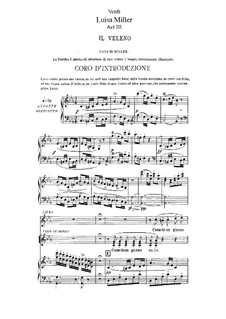 Luisa Miller: ato III, para solista,coral e piano by Giuseppe Verdi