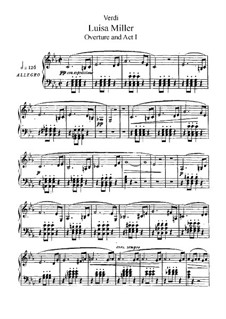 Luisa Miller: ato I, para solistas, coral e piano by Giuseppe Verdi