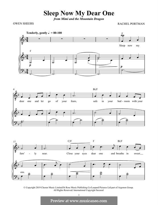 Sleep Now My Dear One (from Mimi and the Mountain Dragon): Sleep Now My Dear One (from Mimi and the Mountain Dragon) by Rachel Portman