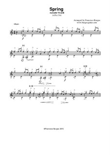 Violin Concerto No.1 in E Major 'La primavera', RV 269: Para Guitarra by Antonio Vivaldi