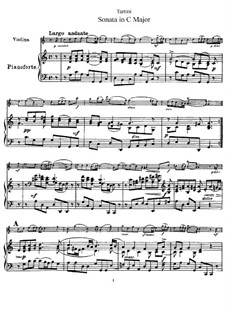 Sonata for Violin and Piano in C Major: partitura by Giuseppe Tartini