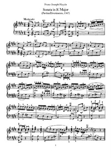 Sonata for Piano No.15 in E Major, Hob.XVI/13: para um único musico (Editado por H. Bulow) by Joseph Haydn