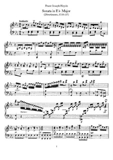 Sonata for Piano in E Flat Major, Hob.XVI/16: para um único musico (Editado por H. Bulow) by Joseph Haydn