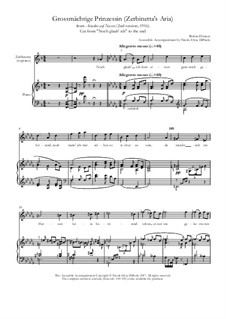 Ariadne auf Naxos, Op.60: Grossmächtige Prinzessin (Zerbinetta, from Noch glaub' ich) by Richard Strauss