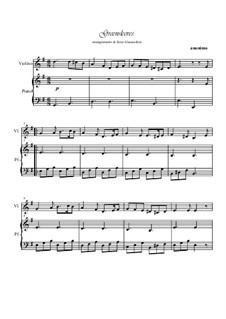 Vocal-instrumental version: para violino by folklore