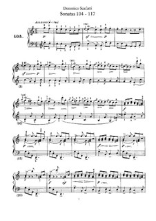 No.104-205: No.104-117 by Domenico Scarlatti