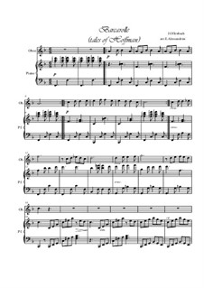 Barcarola: para oboe e piano by Jacques Offenbach