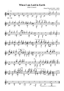Dido's Lament: Para Guitarra by Henry Purcell