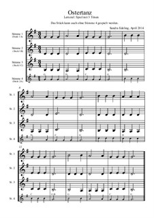 Ostertanz - für 3 Melodieinstrumente in C + 1 optionale Lehrerstimme: Ostertanz - für 3 Melodieinstrumente in C + 1 optionale Lehrerstimme by Sandra Edeling