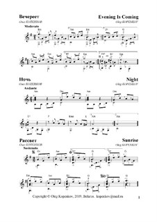 3 пьески (Вечереет, Ночь, Рассвет), Op.25: 3 пьески (Вечереет, Ночь, Рассвет) by Oleg Kopenkov