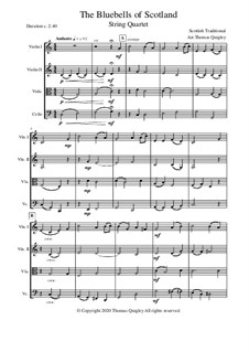The Blue Bells of Scotland: para quartetos de cordas by folklore