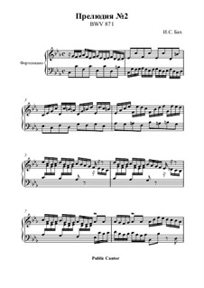 Prelude and Fugue No.2 in C Minor, BWV 871: Prelude by Johann Sebastian Bach