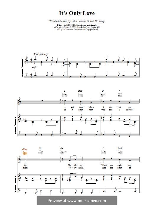 It Won't Be Long (The Beatles): Para vocais e piano (ou Guitarra) by John Lennon, Paul McCartney