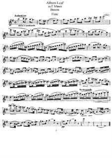 Three Albumleaves, BV 289: No.1, solo part by Ferruccio Busoni