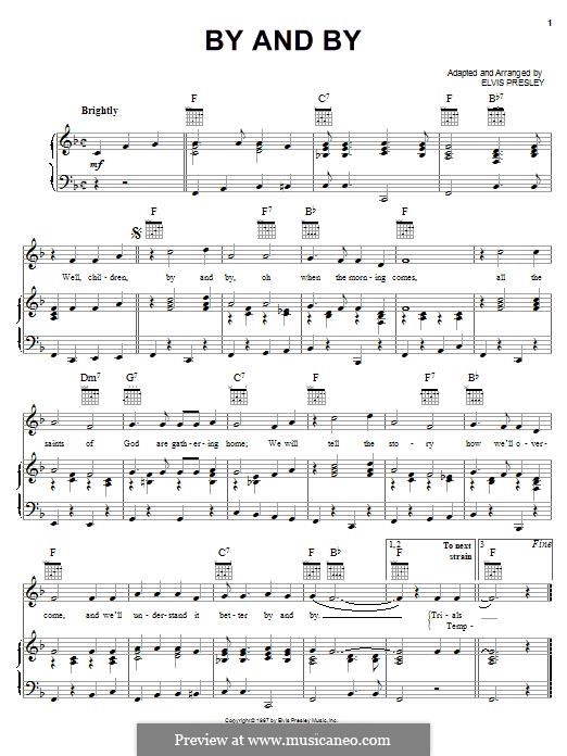 By and By: Para vocais e piano (ou Guitarra) by Elvis Presley
