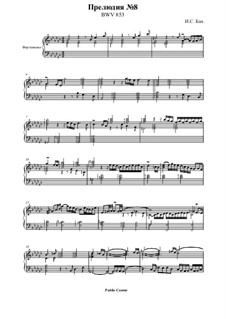 Prelude and Fugue No.8 in E Flat Minor, BWV 853: Prelude by Johann Sebastian Bach
