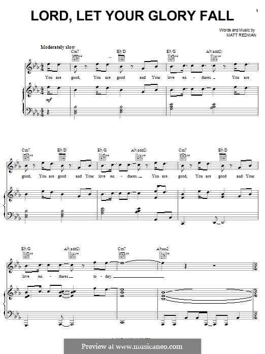 Lord, Let Your Glory Fall: Para vocais e piano (ou Guitarra) by Matt Redman