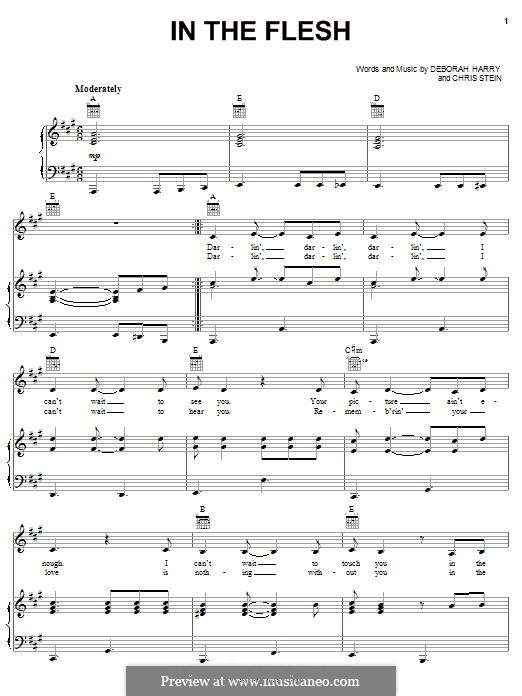 In the Flesh (Blondie): Para vocais e piano (ou Guitarra) by Chris Stein, Deborah Harry