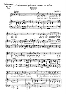 No.2 Freisinn (Laissez-moi gaiement monter en selle): Partitura piano-vocal (textos em francês e alemão) by Robert Schumann