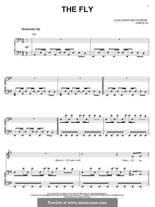 The Fly: Para vocais e piano (ou Guitarra) by U2