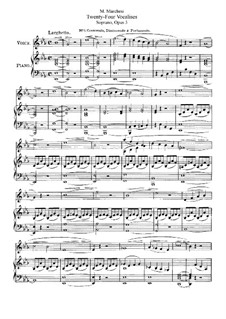 Twenty-Four Vocalises for Soprano, Op.3: Twenty-Four Vocalises for Soprano by Mathilde Marchesi