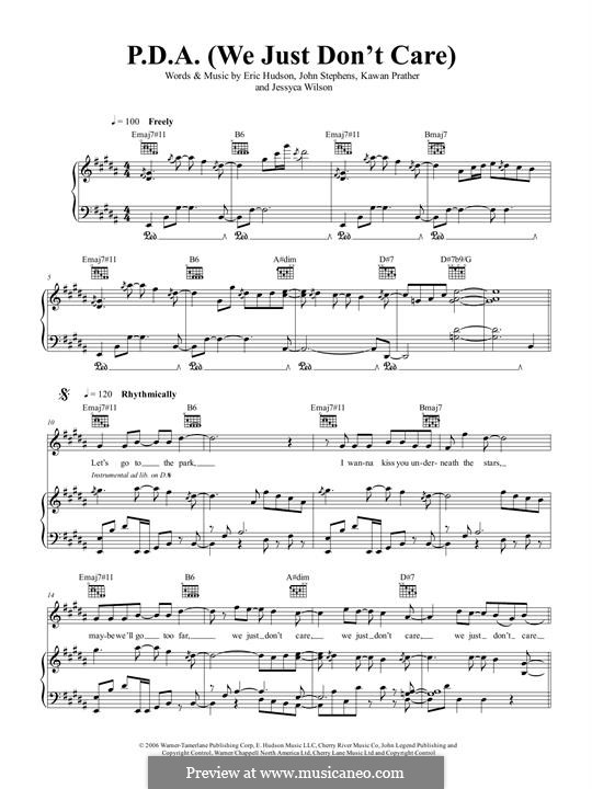 PDA (We Just Don't Care) por E. Hudson, J. Wilson, J. Stephens, K