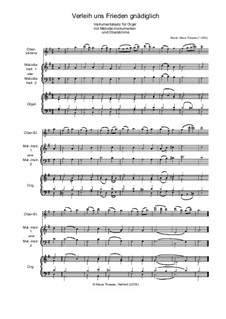Verleih uns Frieden gnädiglich: Für Stimme und Orgel (instrumental) by Klaus Thewes