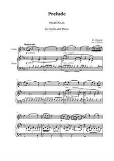 No.15 in D Flat Major: para violino by Frédéric Chopin
