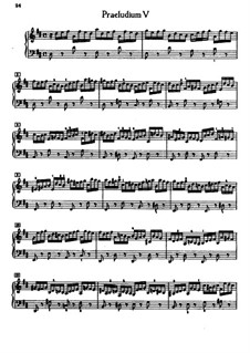 Prelude and Fugue No.5 in D Major, BWV 850: Para Piano by Johann Sebastian Bach