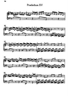 Prelude and Fugue No.15 in G Major, BWV 860: Para Piano by Johann Sebastian Bach