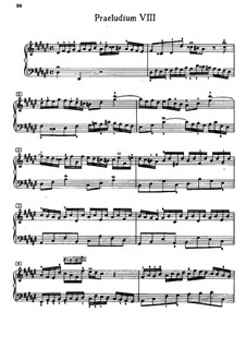 Prelude and Fugue No.8 in D Sharp Minor, BWV 877: Para Piano by Johann Sebastian Bach