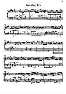 Prelude and Fugue No.14 in F Sharp Minor, BWV 883: Para Piano by Johann Sebastian Bach