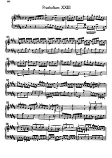 Prelude and Fugue No.23 in B Major, BWV 892: Para Piano by Johann Sebastian Bach