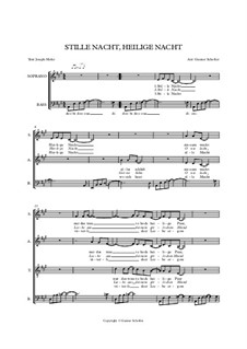 Piano-vocal score: para coro misto by Franz Xaver Gruber
