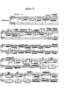 Suite No.5 in E Minor, BWV 810: Para Piano by Johann Sebastian Bach