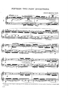 Complete set, BWV 772-786: No.1-15 by Johann Sebastian Bach