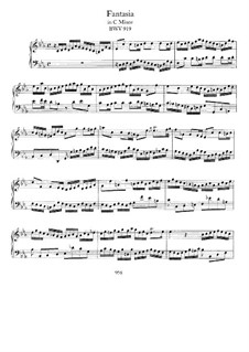 Fantasia in C Minor, BWV 919: Para Piano by Johann Sebastian Bach