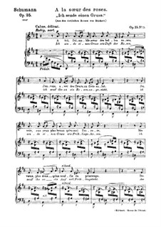 No.25 Aus den östlichen Rosen (Roses from the East): gravação piano-vocal (texto alemão e francês) by Robert Schumann