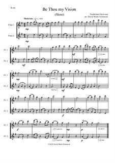 6 simple duets based on hymns: Be Thou my vision (Slane), for 2 flutes by folklore, Charles Hutchinson Gabriel, Phoebe Palmer Knapp, John Bacchus Dykes, Eugene Bartlett