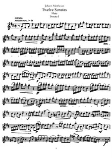 Sonata No.1: parte Solo by Johann Mattheson